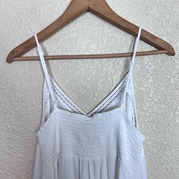 Cupcakes & Cashmere Crochet Frill Sundress Womens Medium White Drop Waist Coast - Picture 6 of 9